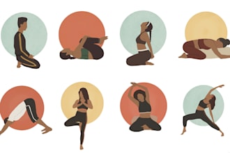 create beautiful minimalist yoga poses for you