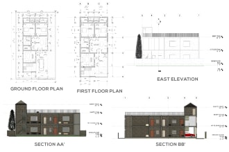 make complete architectural drawing set in revit and autocad