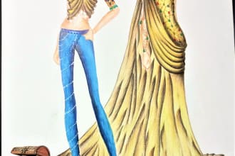 design costumes, fashion sketching, clothing, and accessories