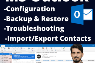 configure,fix, backup of ms outlook 2007 to 365