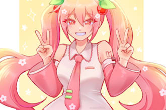 draw cute art of your oc or fav character
