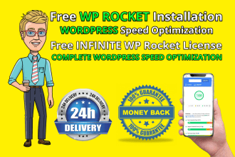 optimize wordpress website with free wp rocket installation