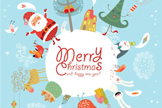 design eye catching christmas and new year cards for you