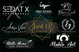 design unique signature or font or text or hand drawn photography logo