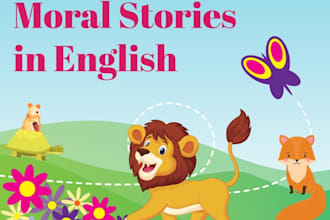 write moral, inspiring kids stories with sketches