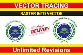 do vector tracing raster logo or image into vector