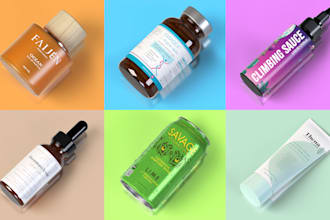 do realistic 3d product rendering and mockup designs
