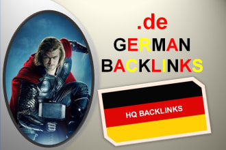 make 100 permanent german SEO backlinks on de site