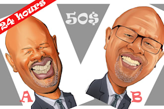 draw caricature realistic avatar