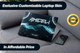 design sleek laptop back cover, skins and mobile cover