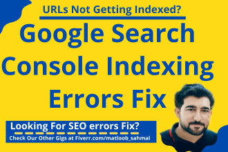 fix google search console page indexing error or coverage errors