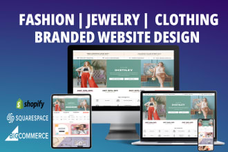 design bigcommerce store shopify dropshipping store clothing website squarespace
