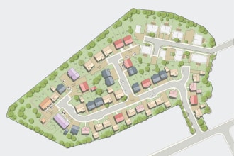do a site plan illustration in details