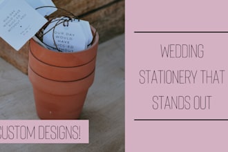 design custom invitations and other wedding stationery