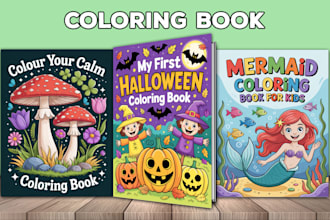 design amazon kdp coloring book cover adult coloring book kids coloring book