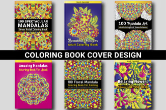 design coloring book cover, kdp book cover, kindle book cover, paperback cover