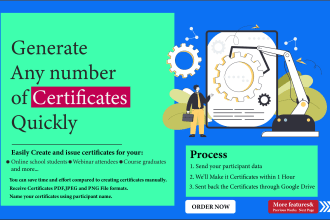 design and generate multiple certificates for you