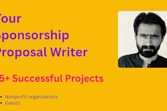 write sponsorship proposal for you