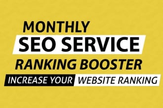 provide monthly SEO service backlinks to boost google ranking