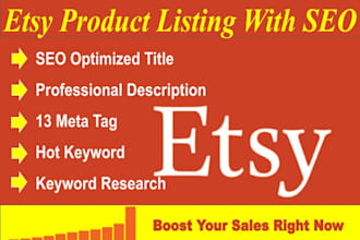 do etsy listing,etsy SEO,and title optimized with meta