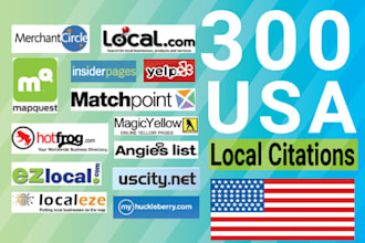 build 300 USA local citations and local seo directories