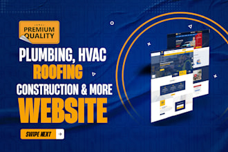 design hvac, roofing, plumbing, construction, contractor, real estate website