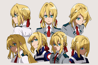 create custom illustrations in anime style