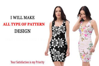design any types of the fabric pattern, seamless pattern, textile patterns