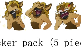 a custom furry sticker pack for telegram, twitch and discord