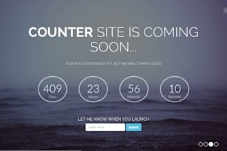 create a beautiful coming soon page