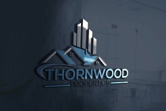 do real estate mortgage home realtor roofing property construction logo design