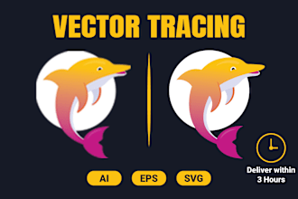 do vector tracing or convert to vector your logo