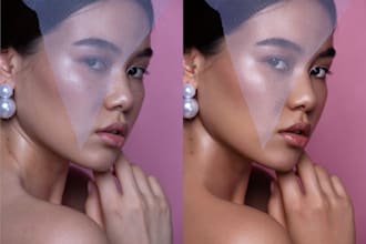 do professional high end portrait retouching