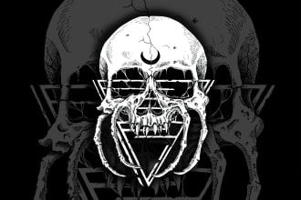 create a dark, horror, underground art illustration