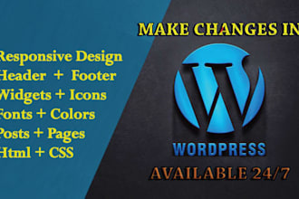 custom edit fix bugs make modifications to wordpress website