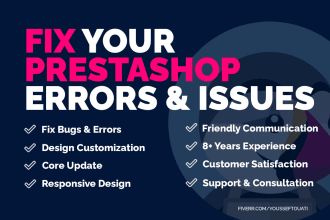 fix bugs of your prestashop website