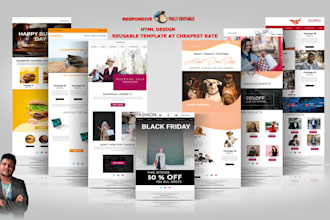 design responsive html mailchimp email  template