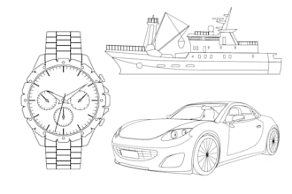 draw line work of any product, icon, portrait, pet, etc