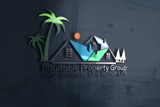 do real estate mortgage home realtor roofing property construction logo design