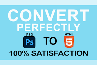 convert sketch to html CSS and PSD to html CSS responsive