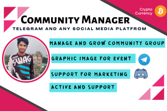 be your community manager for any blockchain and nft project