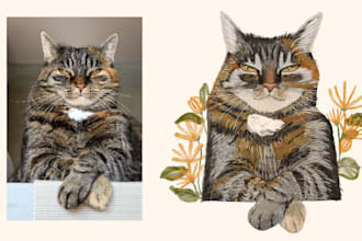 draw a cute portrait of your pet