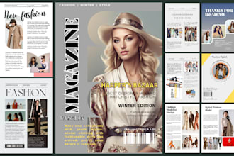 design digital catalog, magazine, cover page for corporate promotion