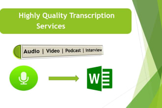do audio video youtube and podcast transcription
