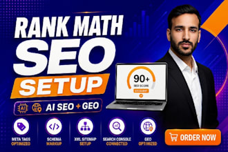 set up rank math on page seo for website google ranking and ai GEO optimization