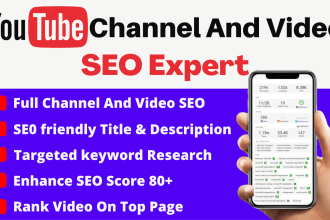 optimize youtube channel and video seo expertly with video editing for ranking