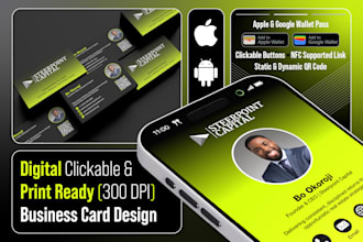 design clickable digital business card or physical card