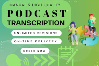 provide audio video and podcast transcription services