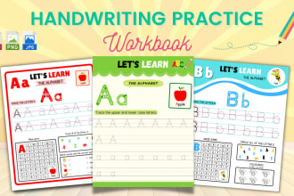make custom tracing workbook, letters and numbers worksheets for kids