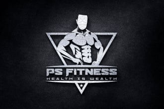 do fabulous gym, fitness, vintage and sports logo